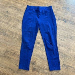 Susan Graver Pants Leggings Blue Small Petite Pull On SP
